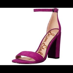 Sam Edelman Yaro Heel Purple Suede Magenta 8.5